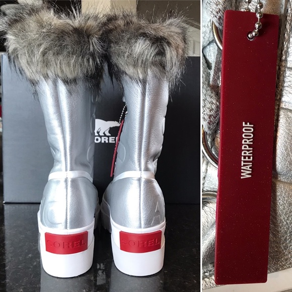 New Sorel Women's Joan of Arctic Next Boot, Waterproof Winter Boots, Silver, 8 - Picture 13 of 16
